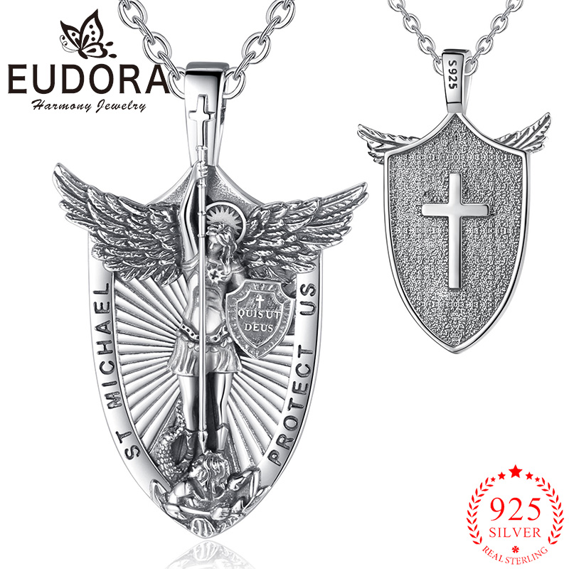 925 Sterling Silver Chain Necklace Men - 유도라 925 스털링 실버 세인트 마이클