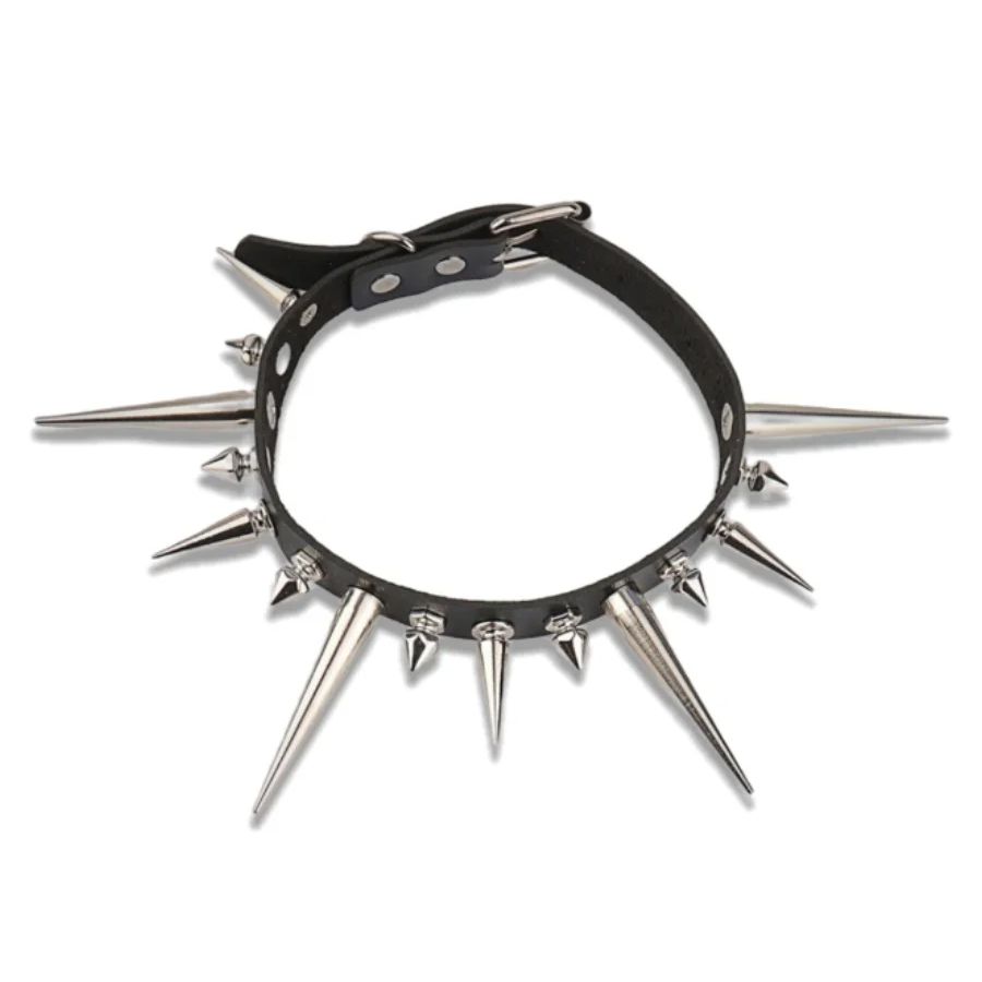 Goth Punk Spike Choker - 고스 롱 스파이크 초커 펑크 가짜