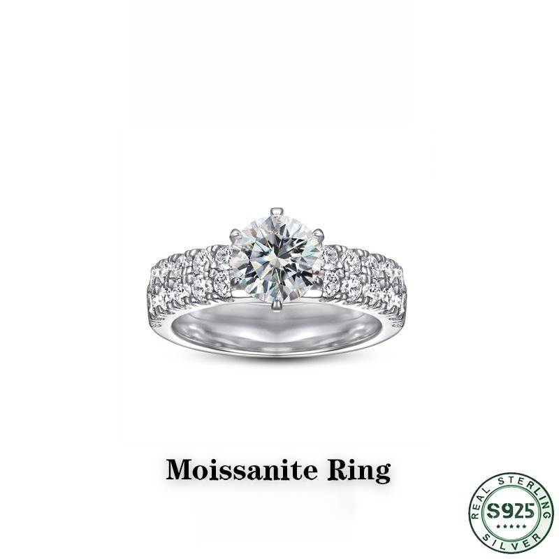 Moissanite Engagement Ring 1 Carat - 인기리에 판매 중인 패션 반지, 100%