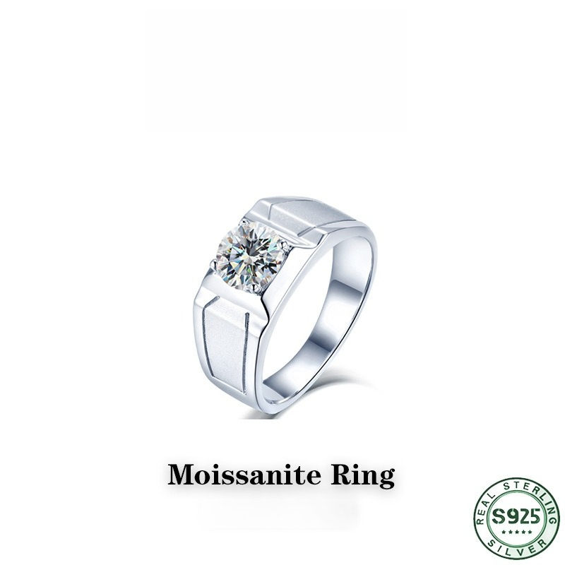 인기리에 판매 중인 S925 스털링 실버 반지, 넓은  - Moissanite Engagement Ring 1 Carat 리뷰 및 가격