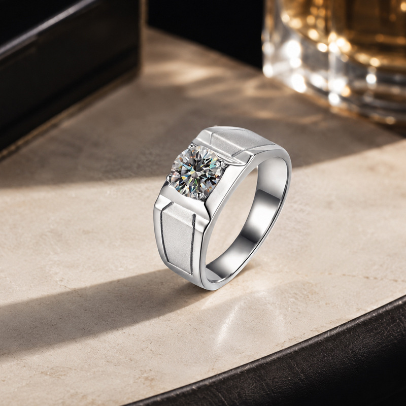 인기리에 판매 중인 S925 스털링 실버 반지, 넓은  - Moissanite Engagement Ring 1 Carat 리뷰 및 가격