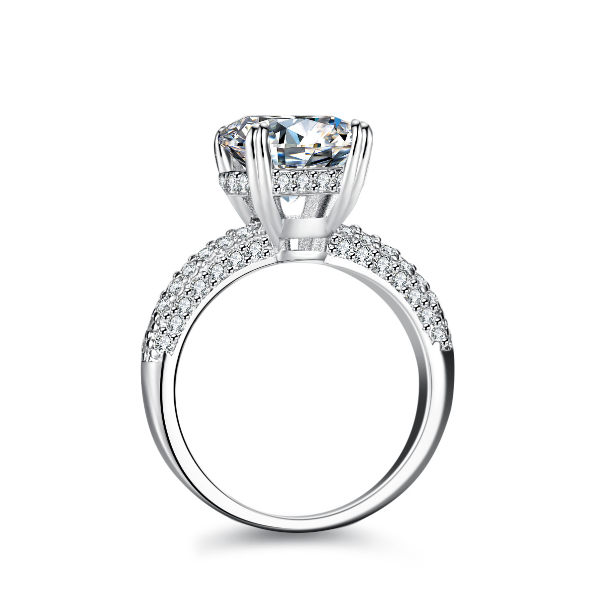 여성을 위한 에일리언 18K 금에 모이사나이트가 박힌  - Moissanite Engagement Ring 1 Carat 리뷰 및 가격
