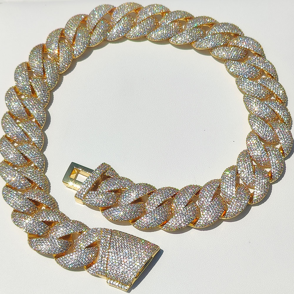 럭셔리 24MM 6열 클러스터 5A 다이아몬드 풀 아이 - Cuban Link Chain 12Mm 리뷰 및 가격