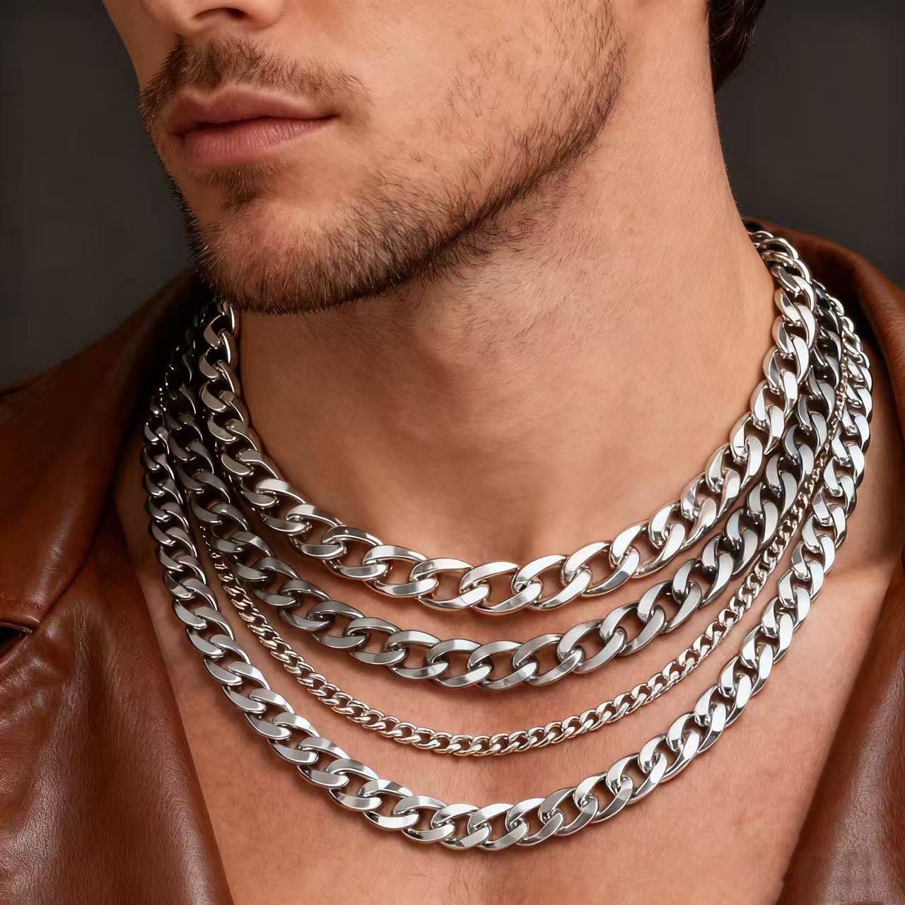 HNSP 남성용 스테인리스 스틸 쿠바 링크 체인 목걸이 - Cuban Link Chain 12Mm 리뷰 및 가격