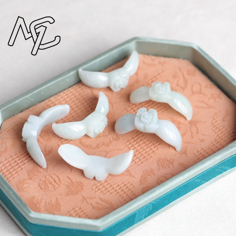 2PC 천연 화이트 경옥 옥 로즈 팔찌 펜던트 비드 D - Bracelets 리뷰 및 가격