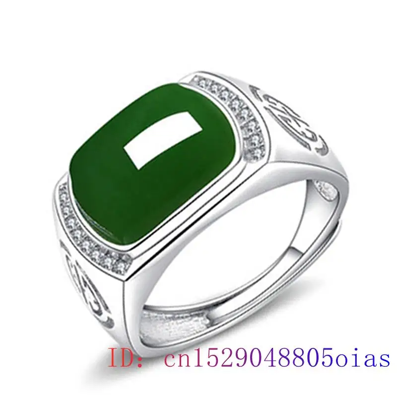 녹색 옥 반지 선물 패션 남성 매력 보석 크리스탈 여성 - Rings 리뷰 및 가격