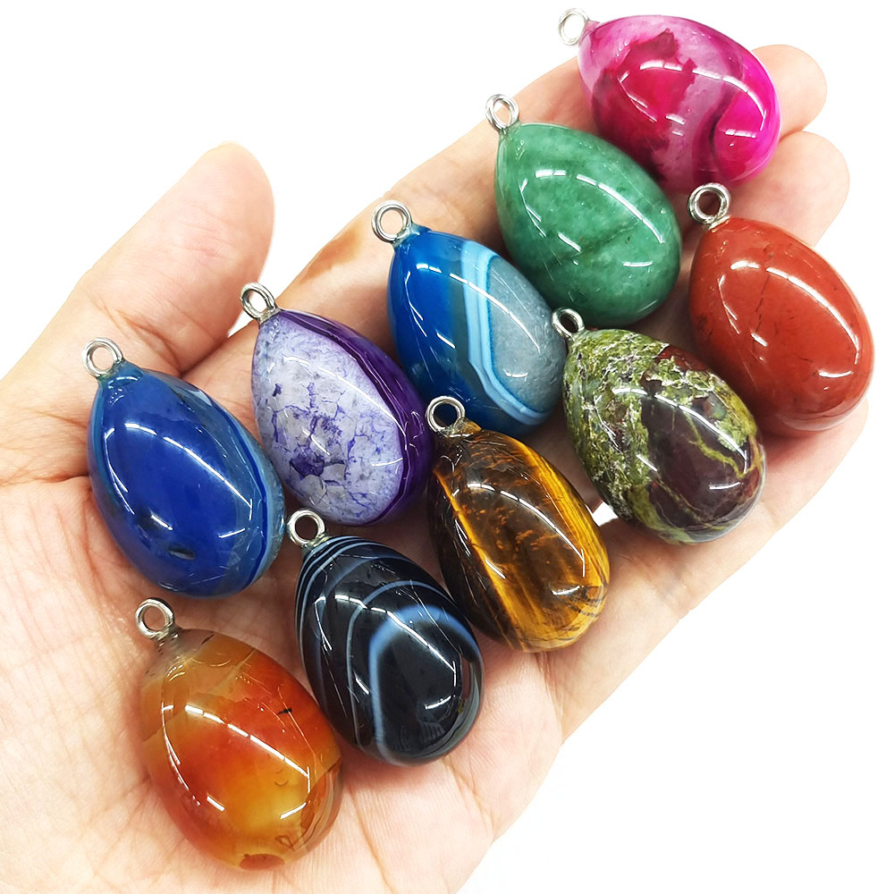 30x19mm 미니 달걀 모양 펜던트, 천연석, 치유  - Crystal Pendant Necklace Natural Stone 리뷰 및 가격