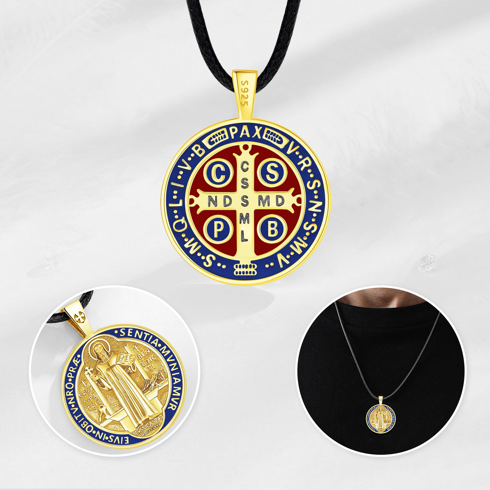 유도라 925 스털링 실버 세인트 베네딕트 목걸이 18 - 925 Sterling Silver Chain Necklace Men 리뷰 및 가격
