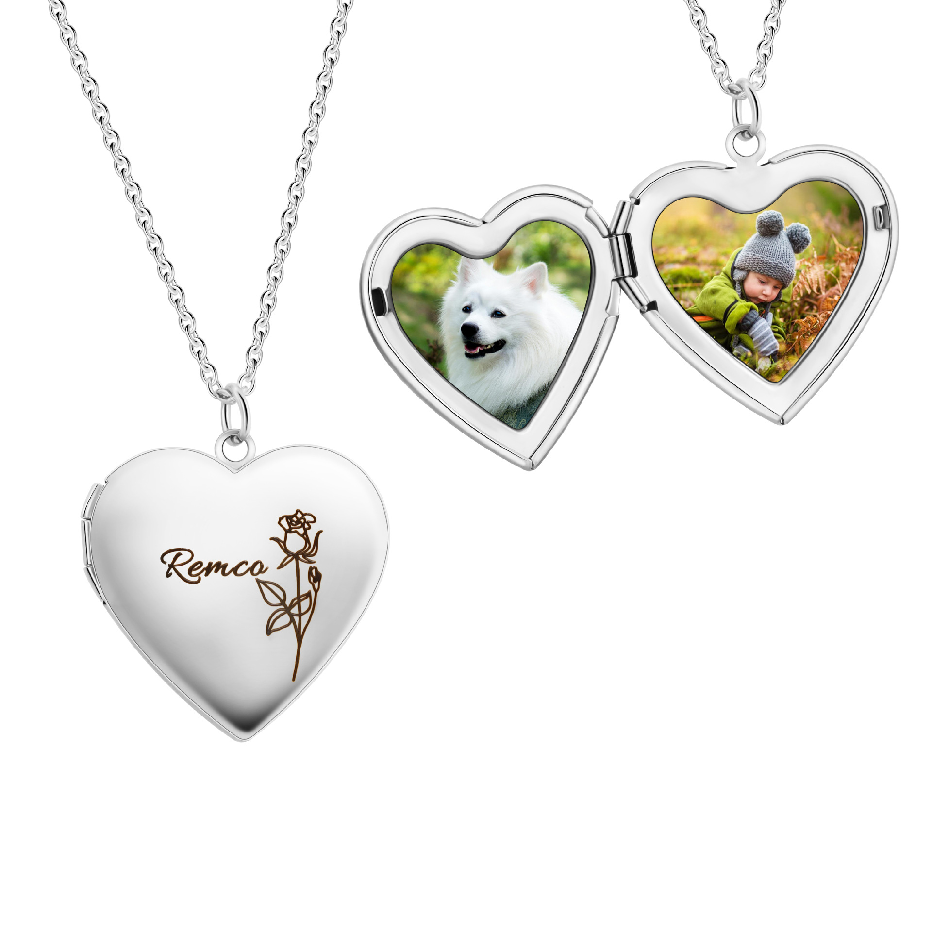 여성용 실버 컬러 러브 하트 사진 액자 펜던트 목걸이, - Heart Locket Necklace Photo 리뷰 및 가격
