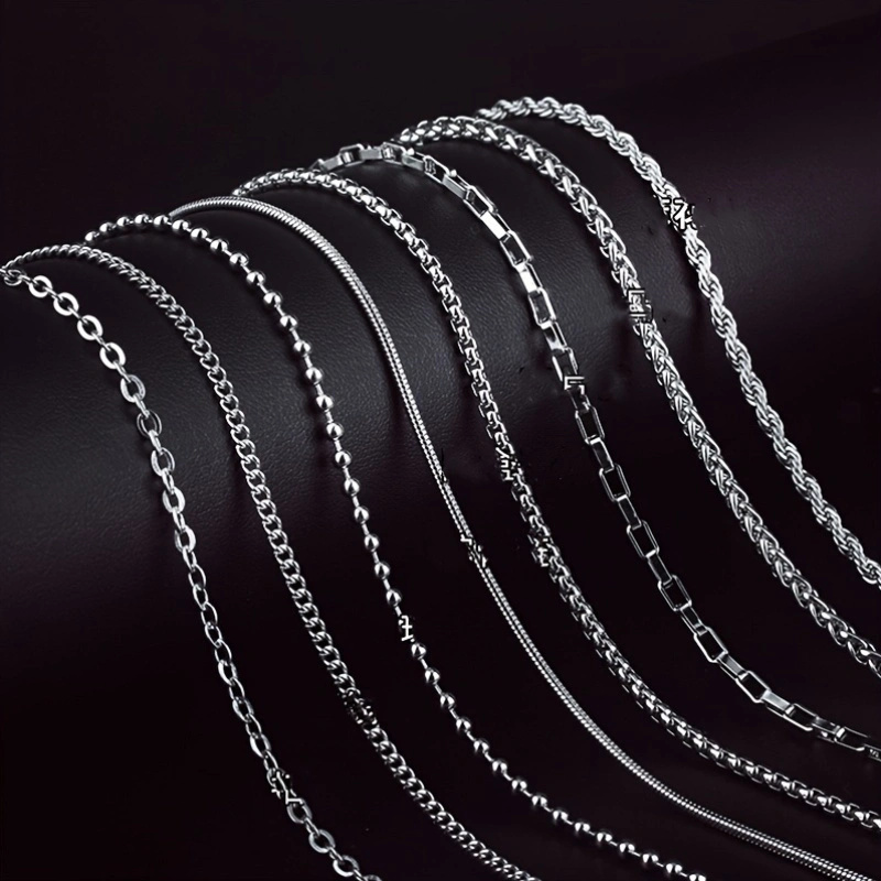 8피스 남성용 스테인리스 스틸 목걸이 세트 스타일리시하 - Cuban Link Chain 12Mm 리뷰 및 가격