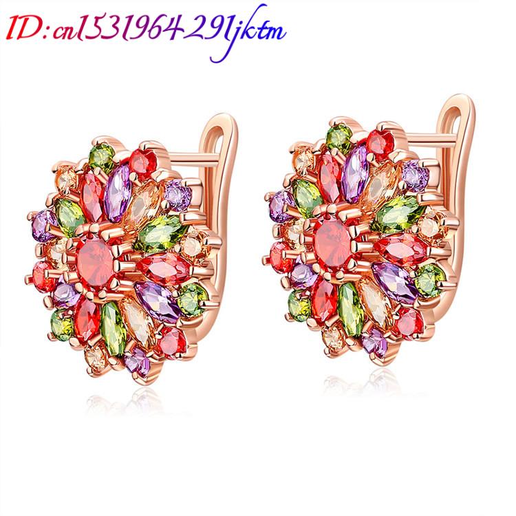 천연 크리스탈 꽃 귀걸이, 진짜 보석 조각, 빈티지 디 - Earrings 리뷰 및 가격