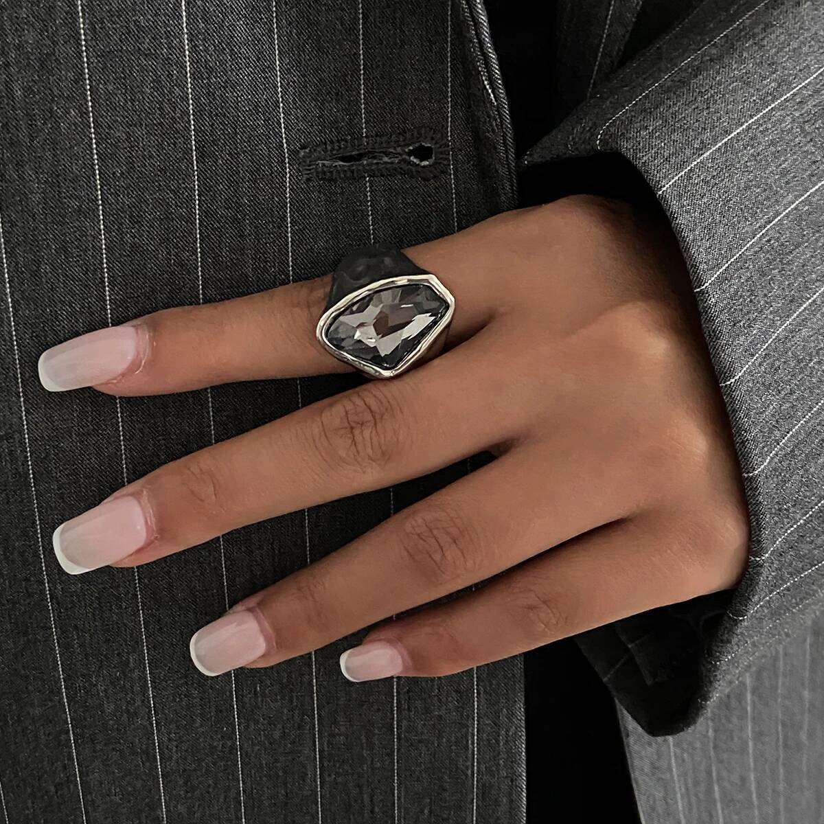 살리르콘 빈티지 블랙 아크릴 라인스톤 오픈 링 여성 펑 - Vintage Punk Knuckle Rings Set 리뷰 및 가격