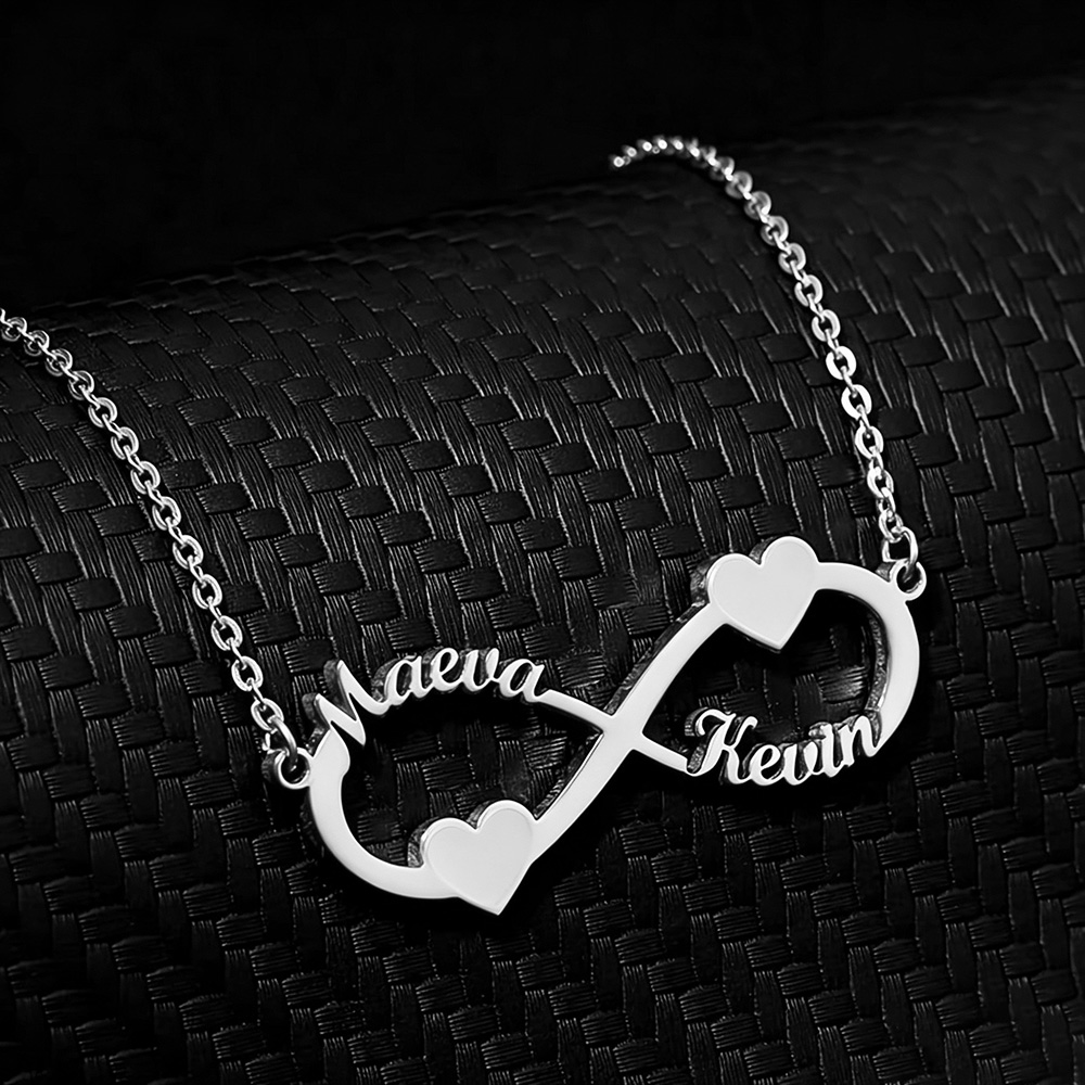 맞춤 이름 목걸이 인피니티 하트 펜던트 스테인리스 스틸 - Custom Name Necklace Stainless Steel 리뷰 및 가격