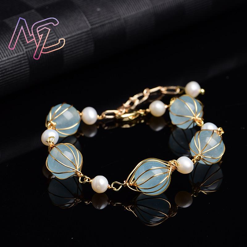 블루 천연 옥 구슬 귀걸이 패션 액세서리 부적 빈티지  - Earrings 리뷰 및 가격