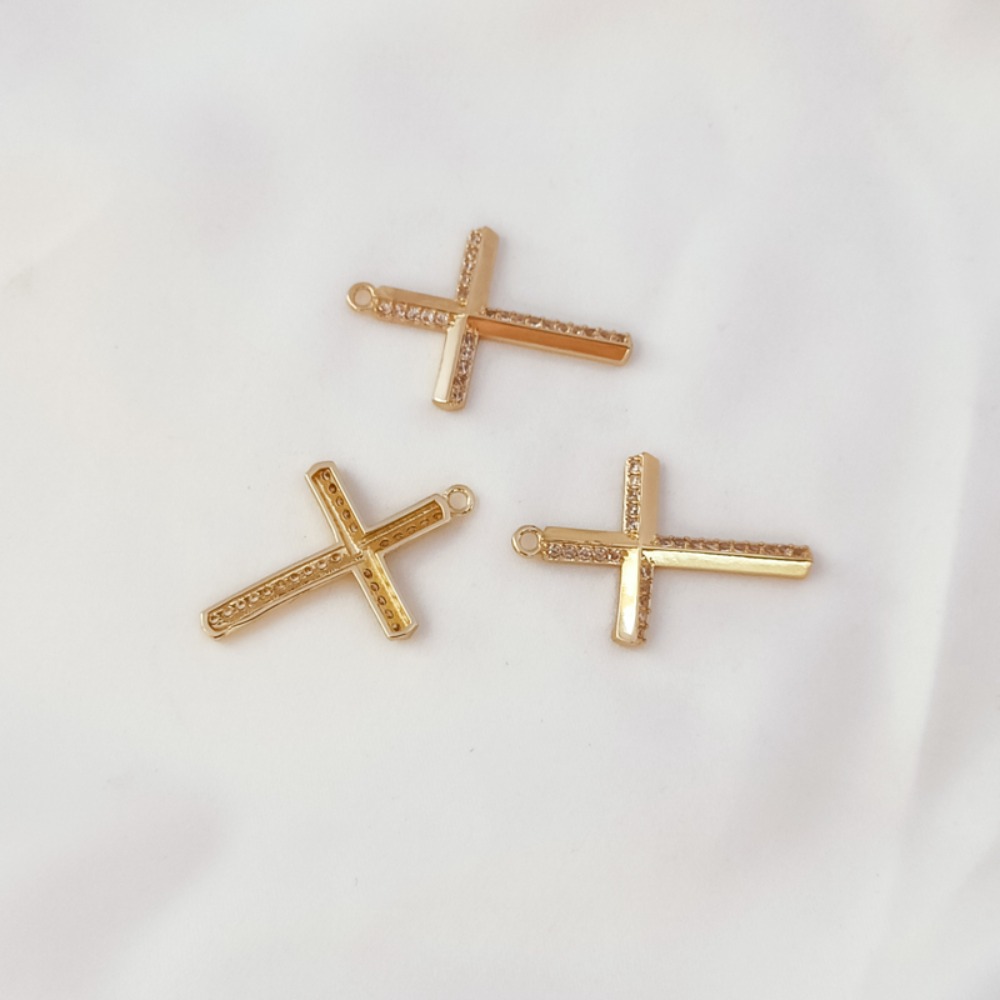14K 금도금 지르콘 십자가 펜던트 팔찌, 목걸이 펜던 - Cross Pendant Necklace Gold 리뷰 및 가격