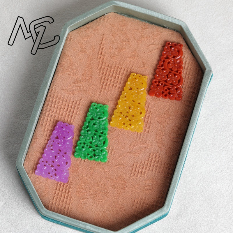 1pc 천연 옥 4 색 양면 중공 조각 액세서리 DIY - Earrings 리뷰 및 가격