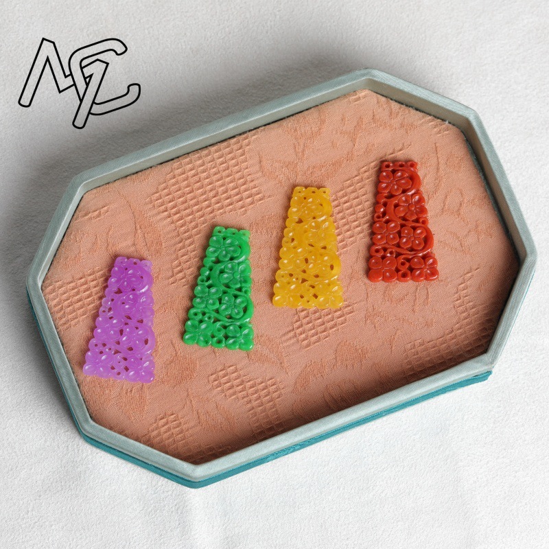 1pc 천연 옥 4 색 양면 중공 조각 액세서리 DIY - Earrings 리뷰 및 가격