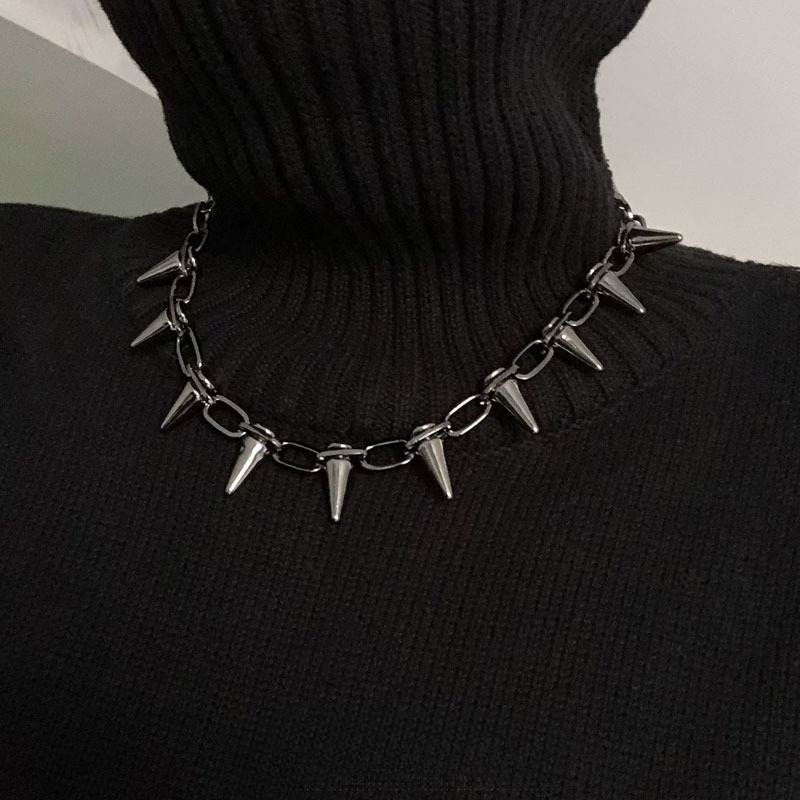 패션 펑크 스파이크 초커 목걸이 고스 리벳 칼라 초커  - Goth Punk Spike Choker 리뷰 및 가격