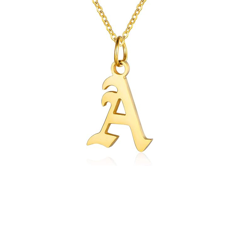 여성용 레터 목걸이, 맞춤형 목걸이, 18K 금도금 이 - Initial Letter Necklace 18K Gold 리뷰 및 가격